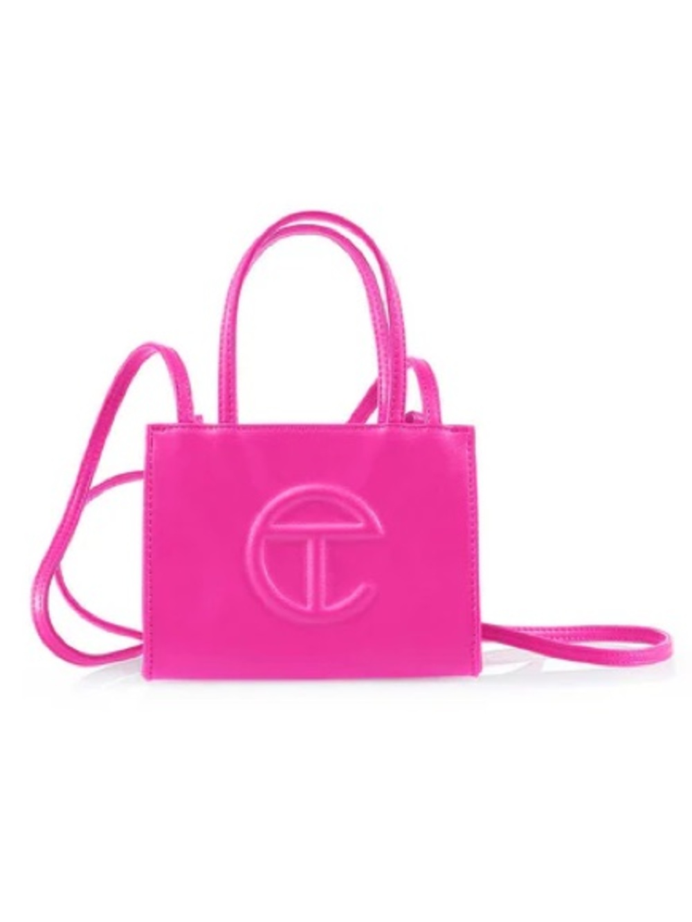 Telfar Neon Pink Mini Shopping Bag